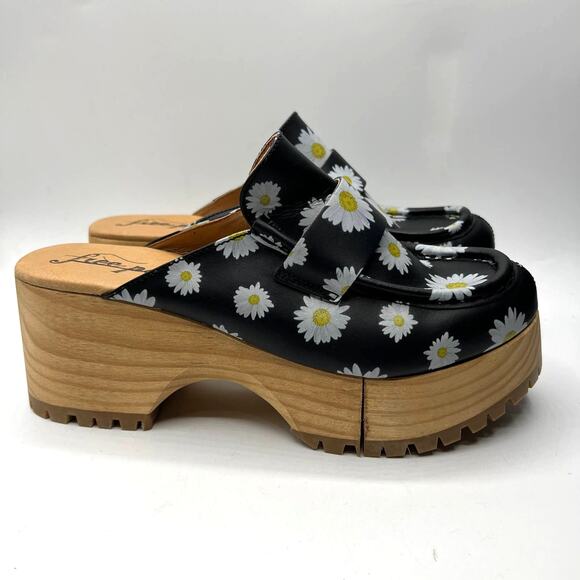Free People Daisy Conversational Slip-On Platform Clogs Black Size EU 39/US 9 - Picture 4 of 8